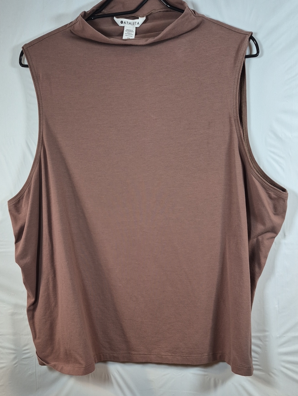 Athleta Mauve Tank Top with Mock Neck